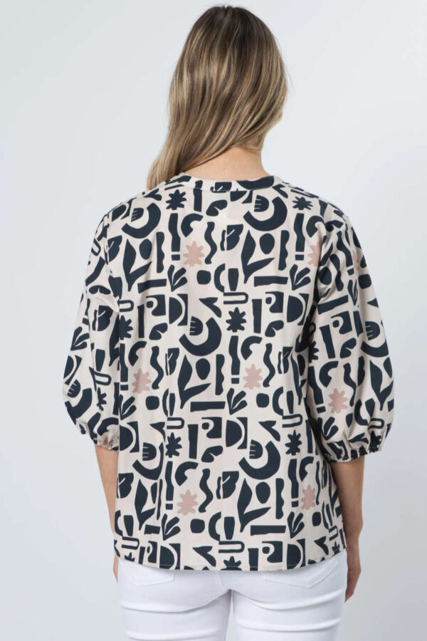 Tamsin Blouse Navy Geo - Image 4