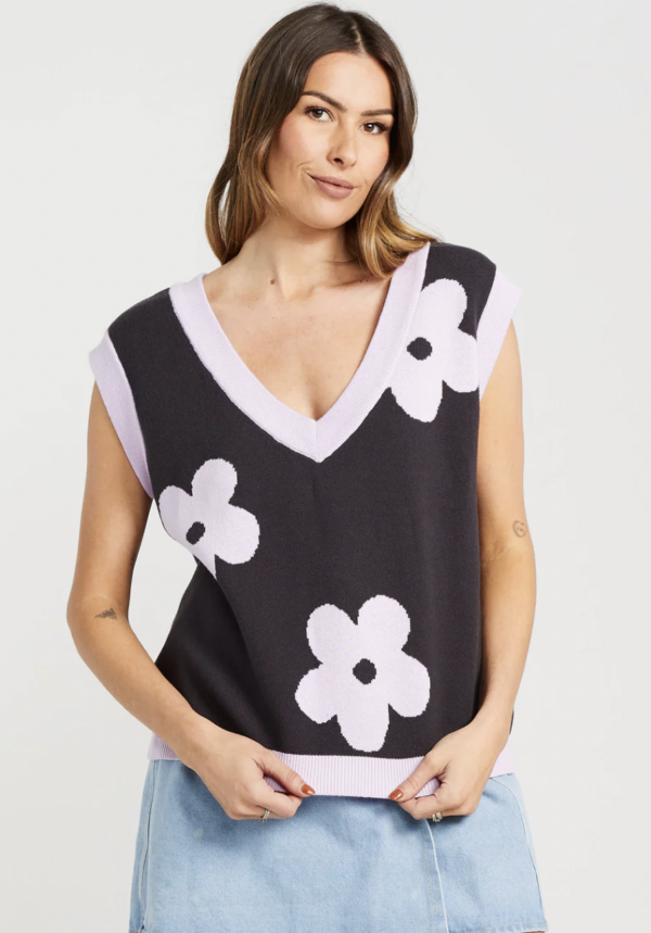 Bloom Vest Coal Lilac - Image 2