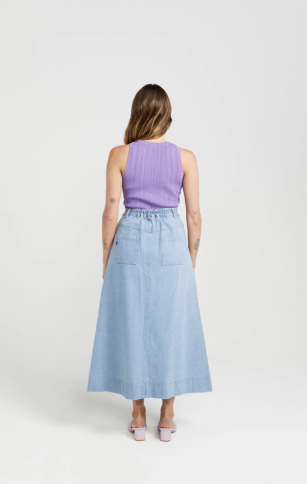 Bettie Skirt Stone Wash Denim - Image 5