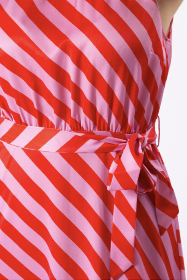 Clementine Dress Pink/Red Stripe - Image 4