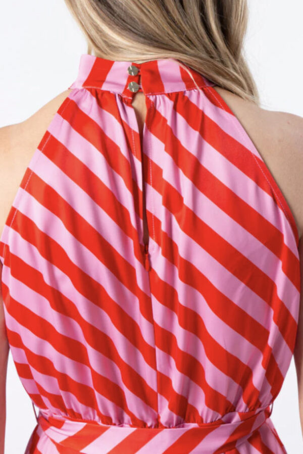 Clementine Dress Pink/Red Stripe - Image 5