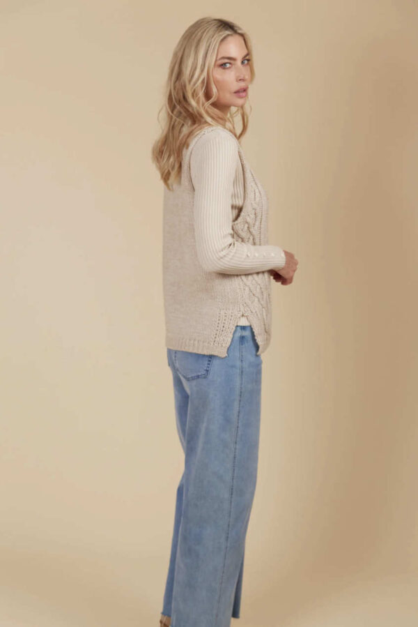 Luna Knit Vest Canvas - Image 2