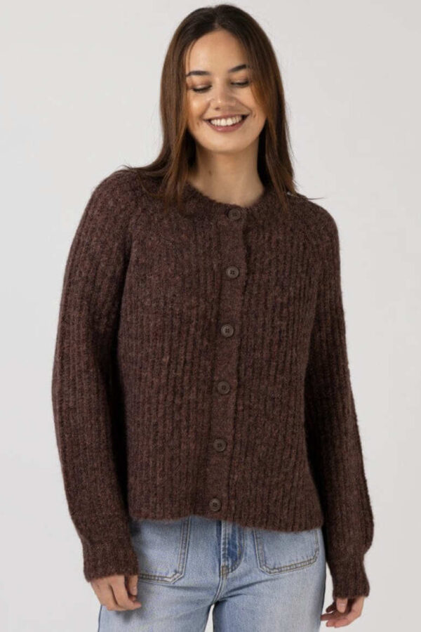 Corinne Cardigan Chocolate - Image 2