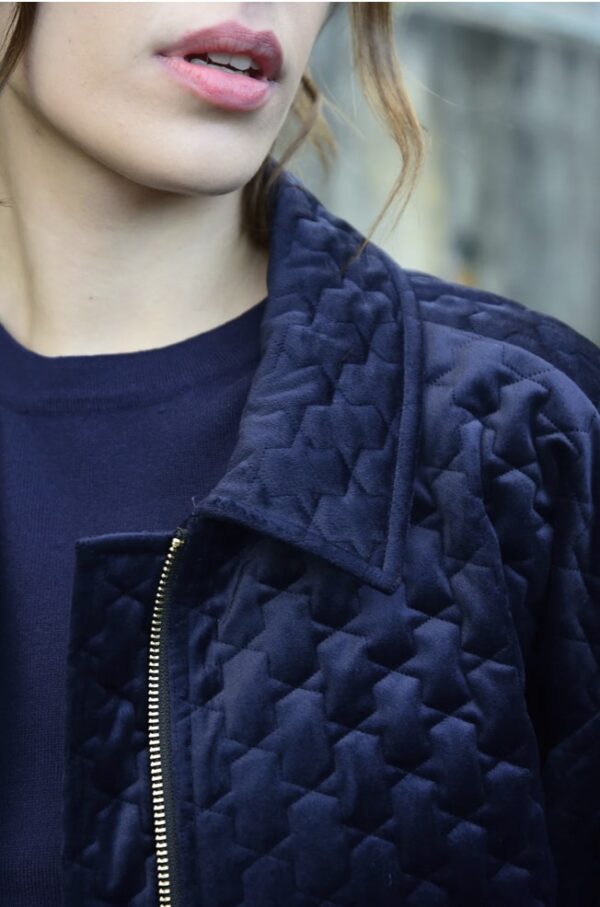 Quilty Pleasure Jacket Navy - Image 3