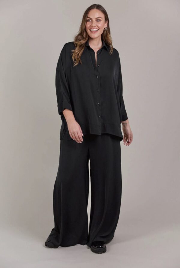 Elsie Relaxed Shirt Black - Image 2