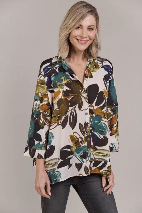 Elsie Relaxed Shirt Botanical Tusk