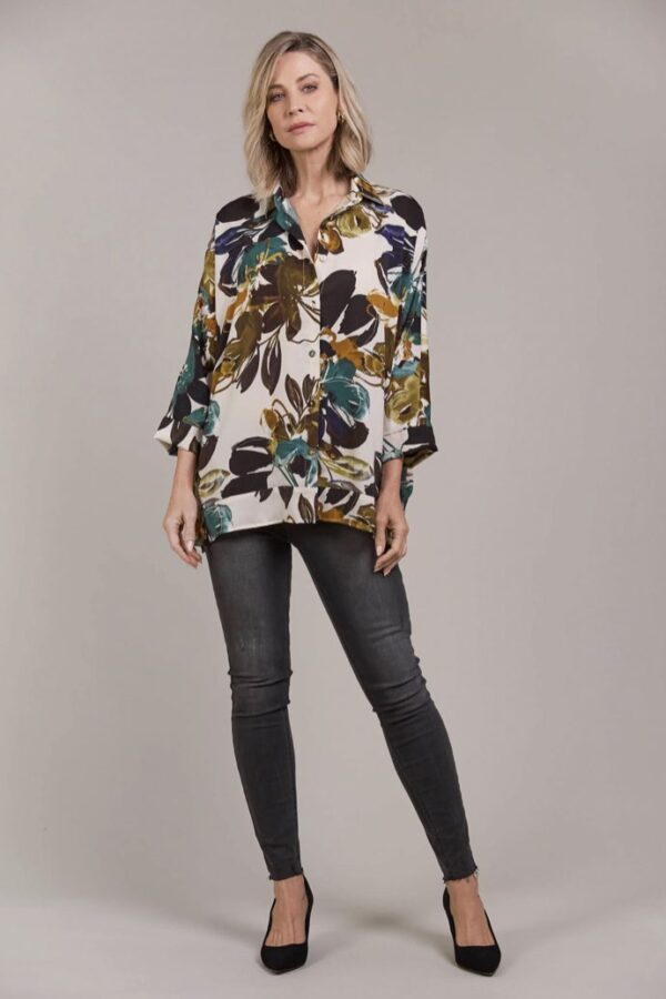 Elsie Relaxed Shirt Botanical Tusk - Image 3