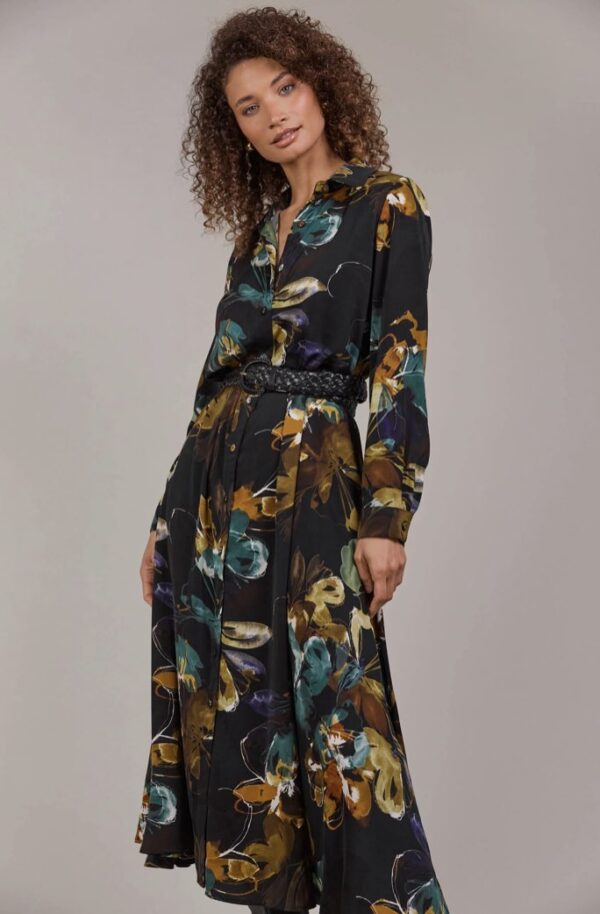 Elsie Shirt Dress Black - Image 2