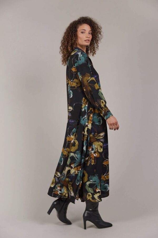 Elsie Shirt Dress Black - Image 3