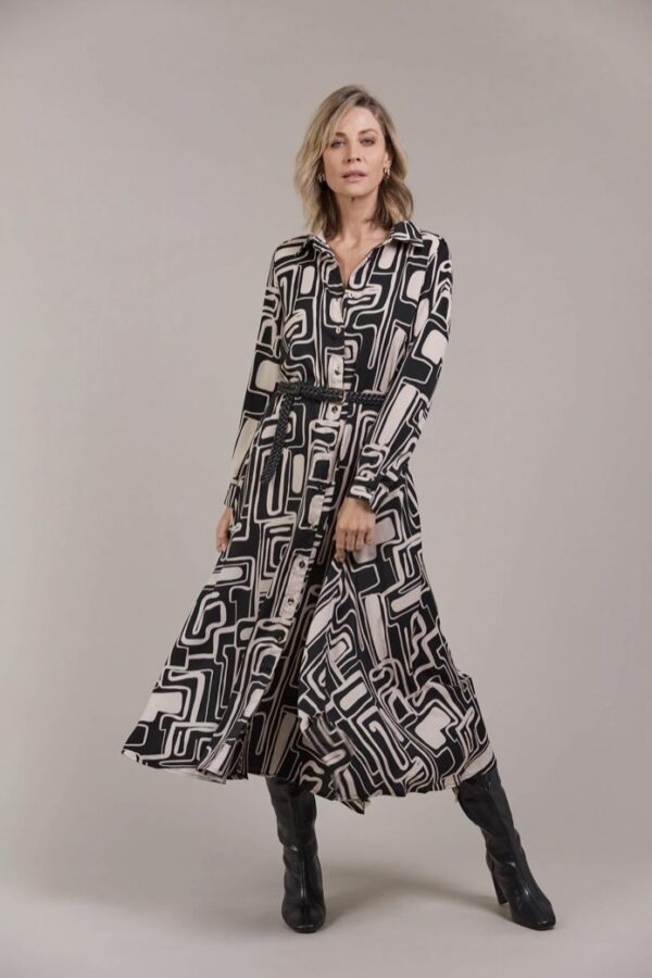 Elsie Shirt Dress Geo