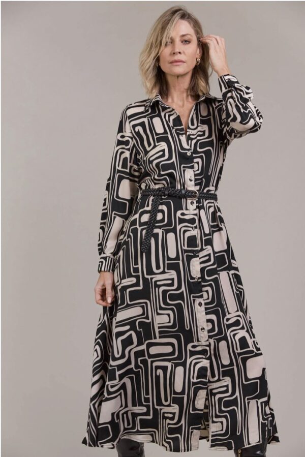 Elsie Shirt Dress Geo - Image 2