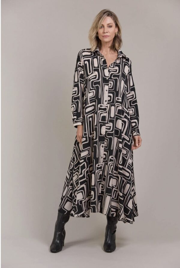Elsie Shirt Dress Geo - Image 3