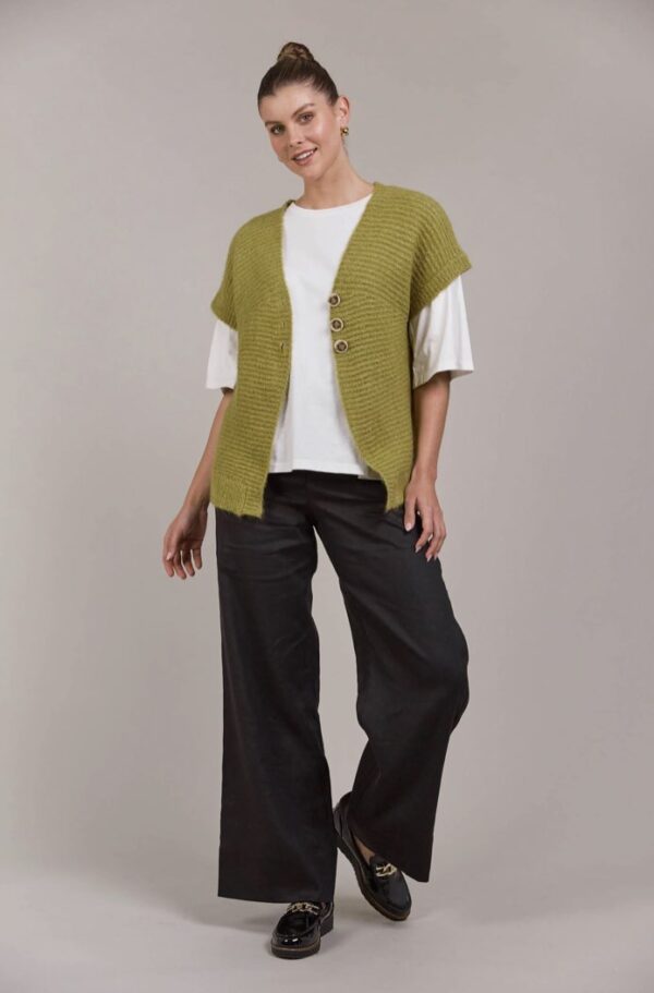 Folie Button Vest Chartreuse - Image 2