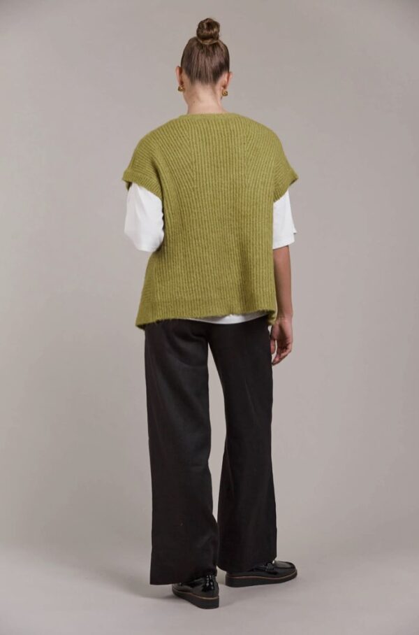 Folie Button Vest Chartreuse - Image 3