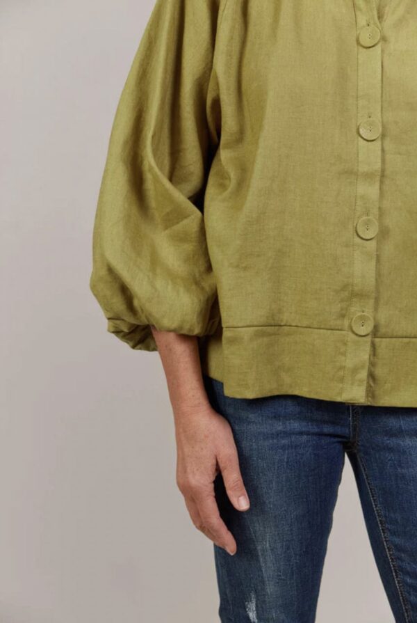 Laax Button Blouse Chartreuse - Image 4