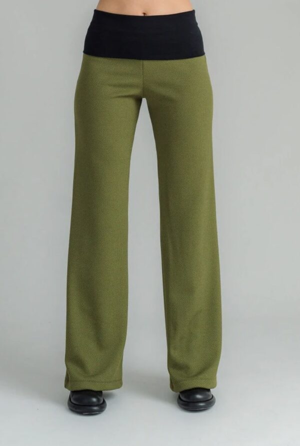 Dolly Lounge Pant Green Waffle - Image 2