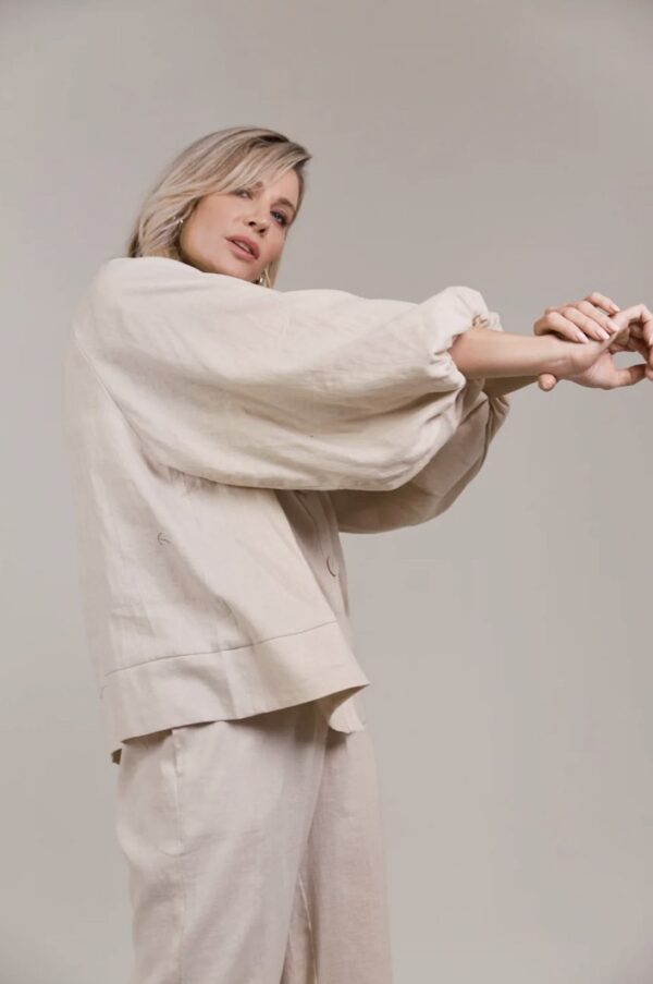 Laax Button Blouse Ecru - Image 3