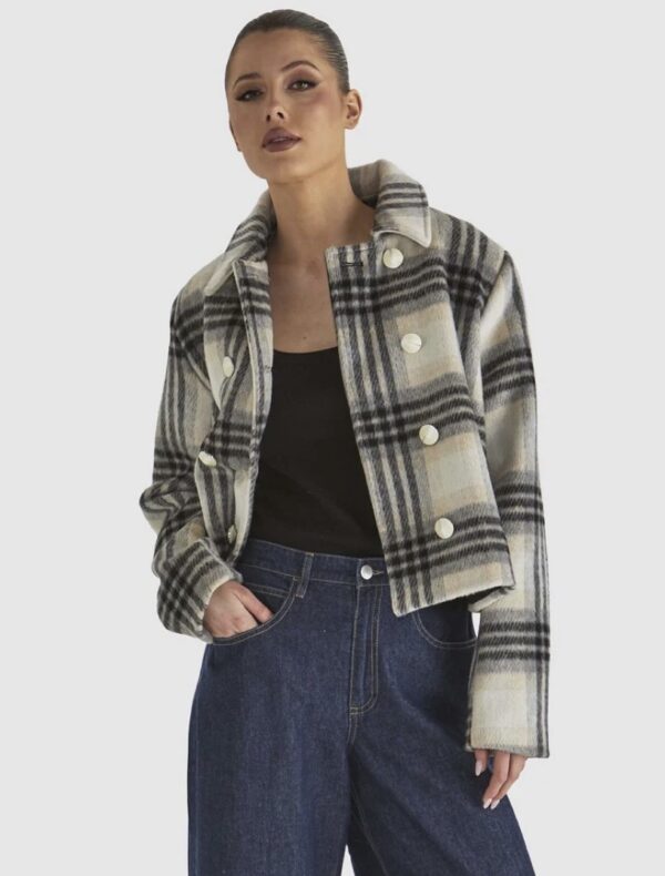 Peaceful Jacket-Check Cream
