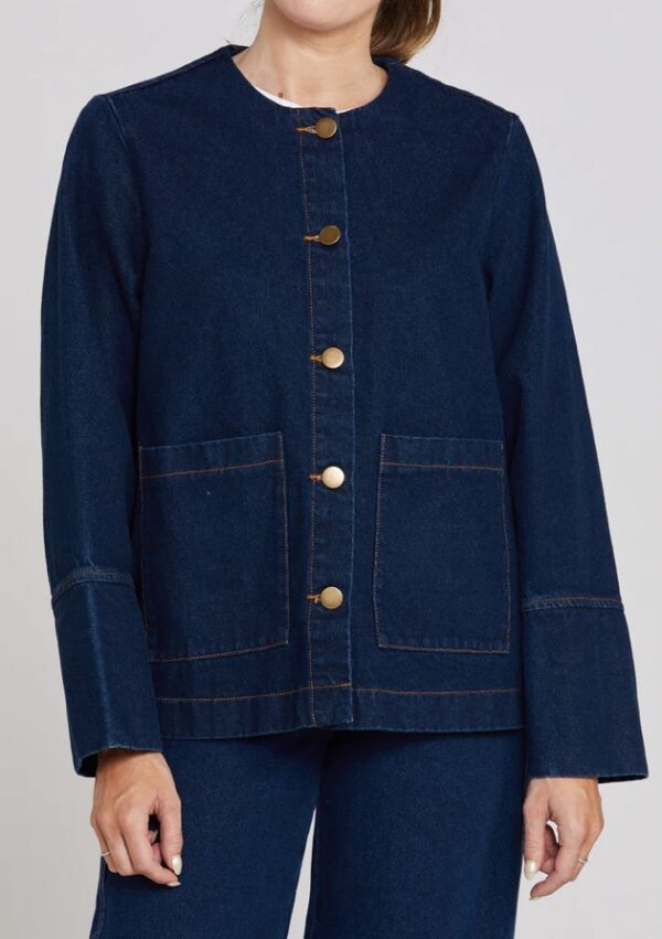 Embark Denim Shacket Indigo - Image 2