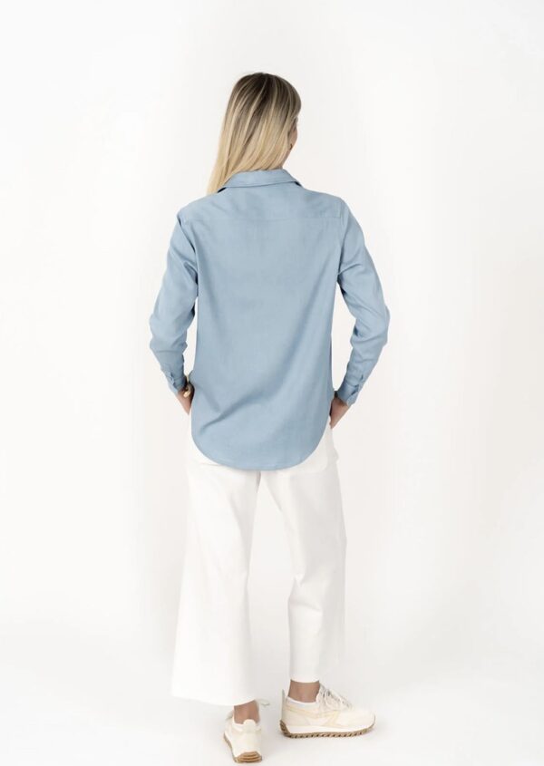 Chambray Shirt Light Blue - Image 4