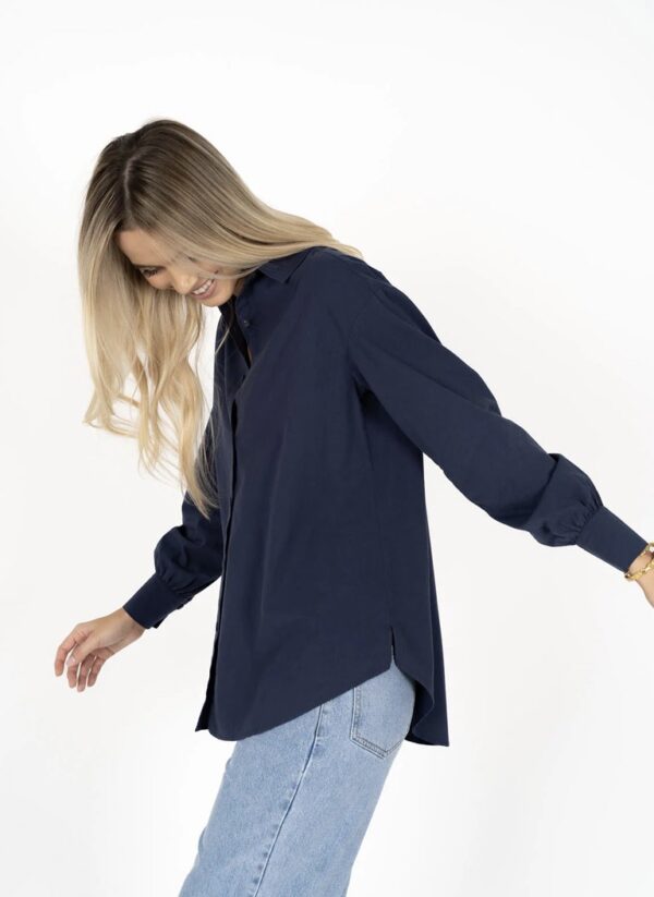 The Stephanie Shirt Navy - Image 3