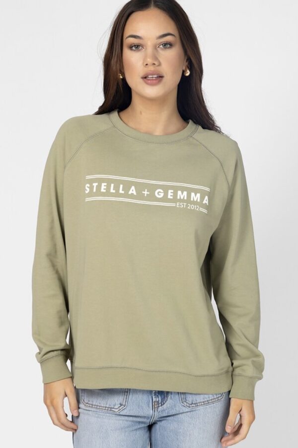 Classic Sweater Mint White Logo