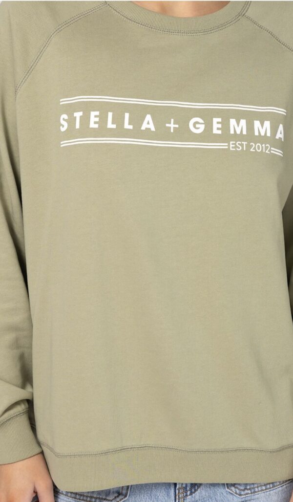 Classic Sweater Mint White Logo - Image 2