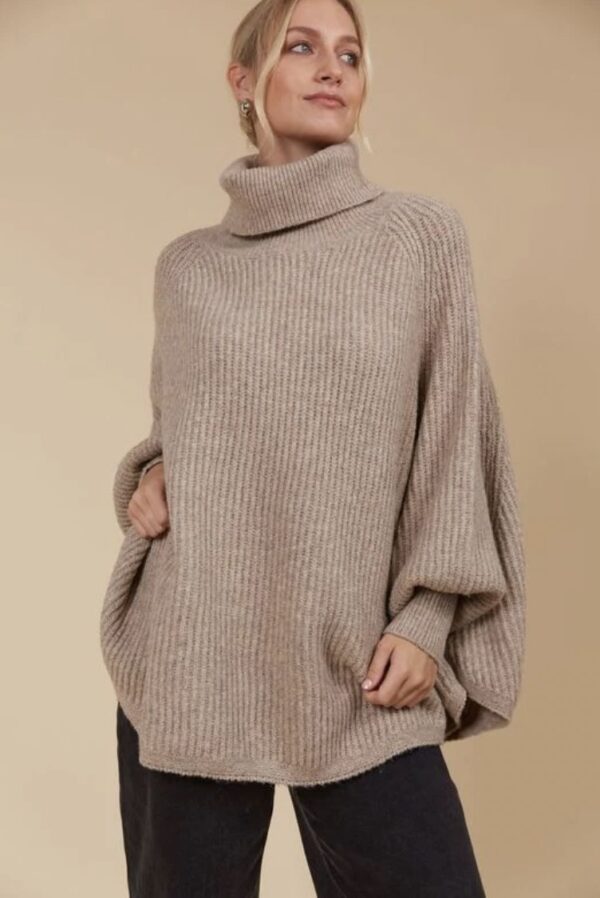 Miru Poncho Taupe - Image 3