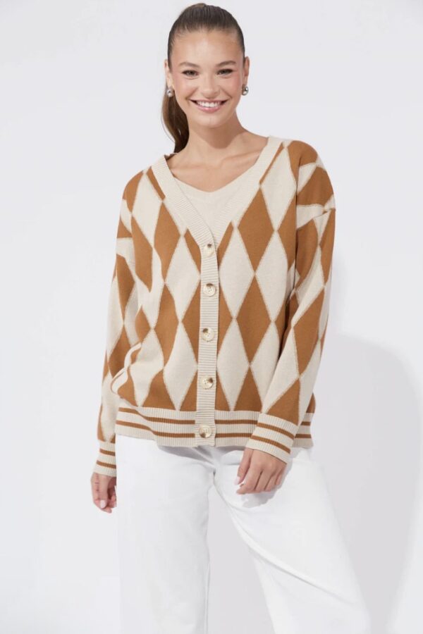 Casablanca Lurex Cardigan Sand/Dune