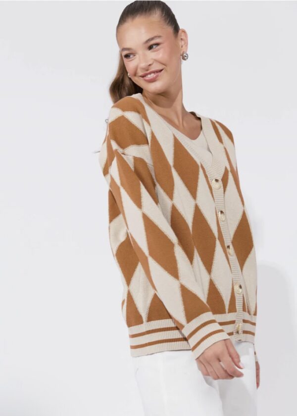 Casablanca Lurex Cardigan Sand/Dune - Image 2