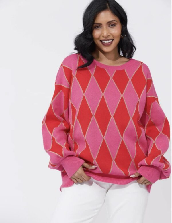 Casablanca Lurex Jumper Chilli - Image 3