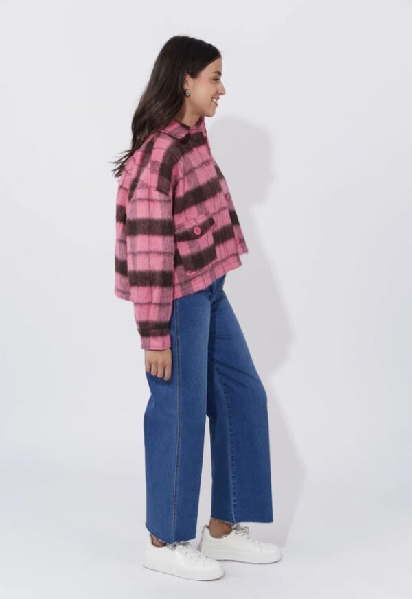 Daytona Crop Jacket Pink - Image 4