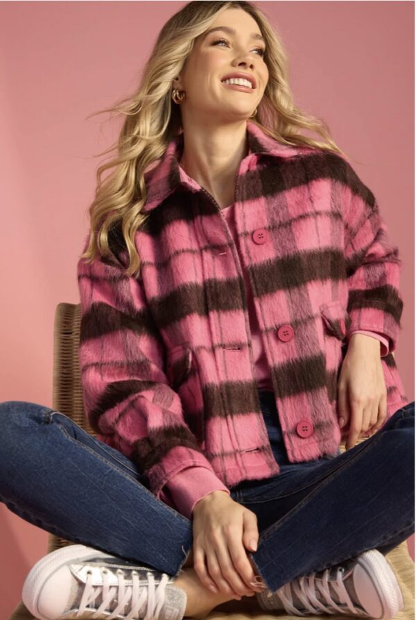 Daytona Crop Jacket Pink - Image 2