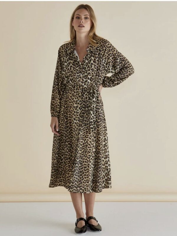 Lisa Leopard Shirt Dress - Image 2