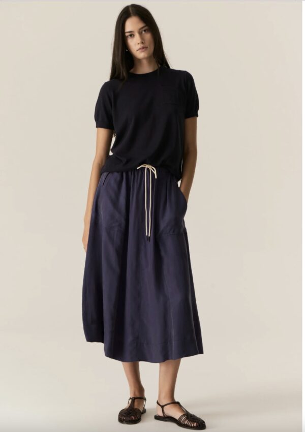 Henri Tie Skirt-Ink
