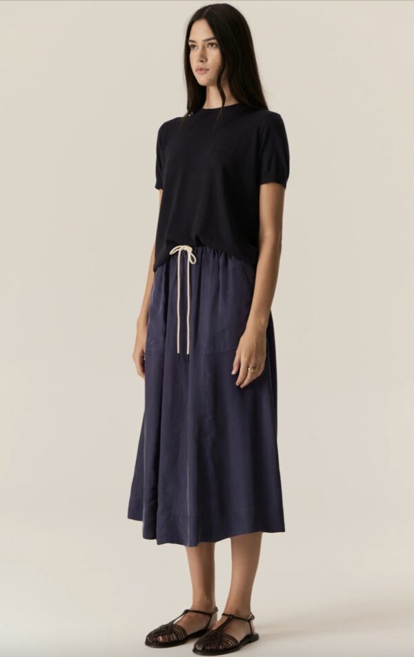 Henri Tie Skirt-Ink - Image 3
