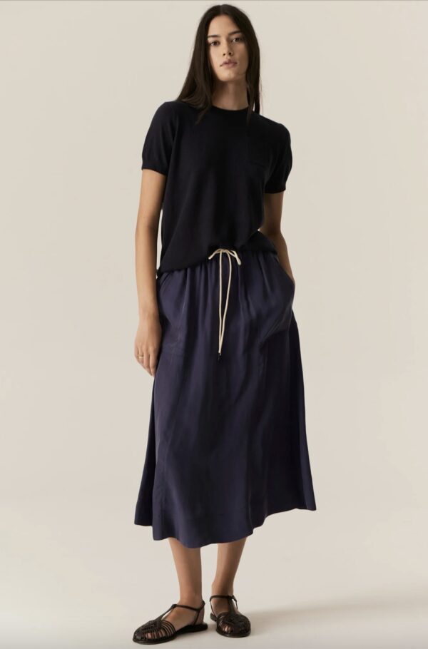 Henri Tie Skirt-Ink - Image 4
