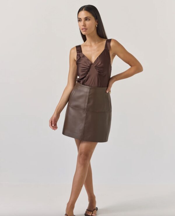 Emili Mini Skirt Choc - Image 4