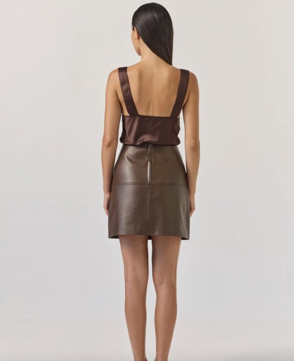 Emili Mini Skirt Choc - Image 5