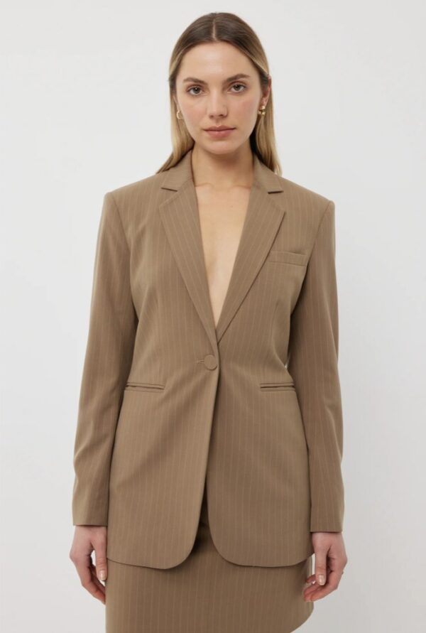 Prince Blazer - Camel Pinstripe