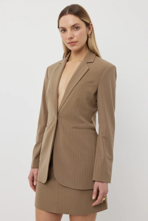 Prince Blazer - Camel Pinstripe - Image 3