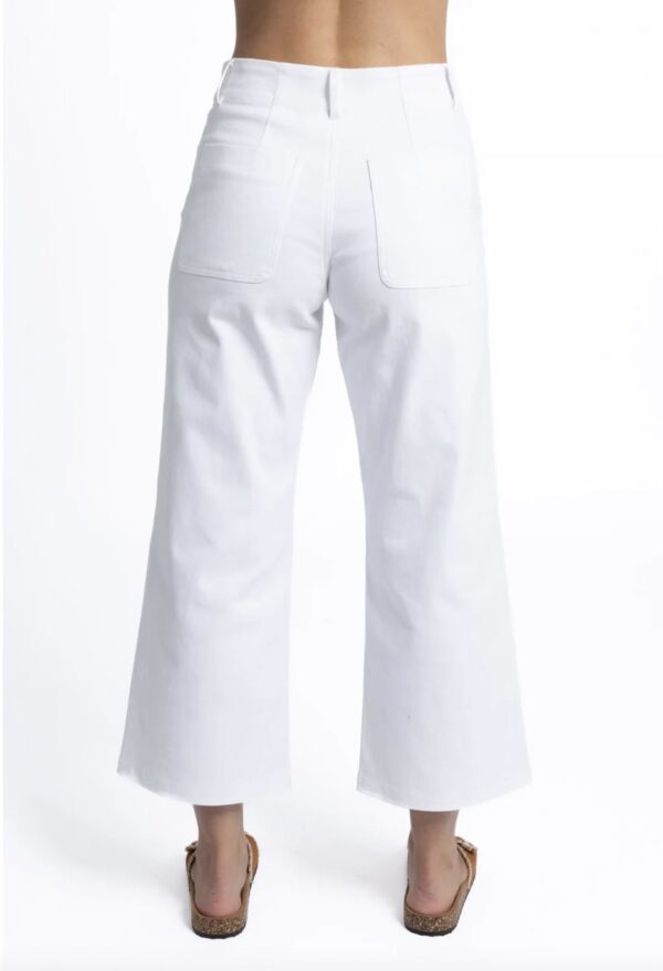 Margot Drill Pant-White - Image 3