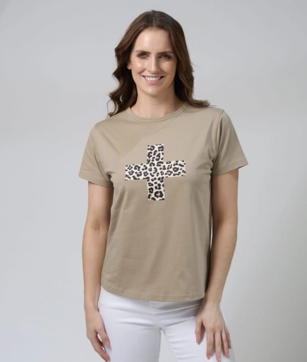 Ace Tee-Sage Leopard Cross