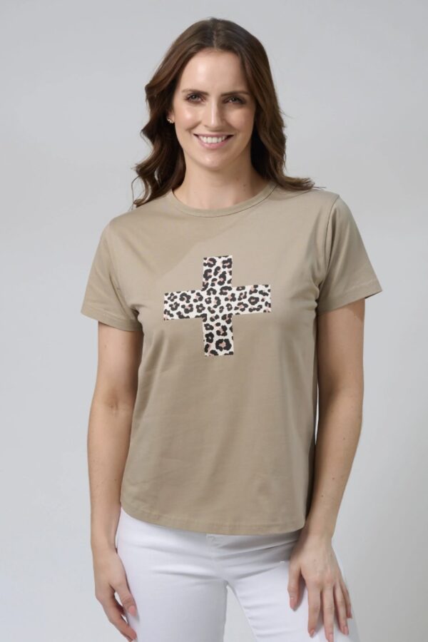 Ace Tee-Sage Leopard Cross