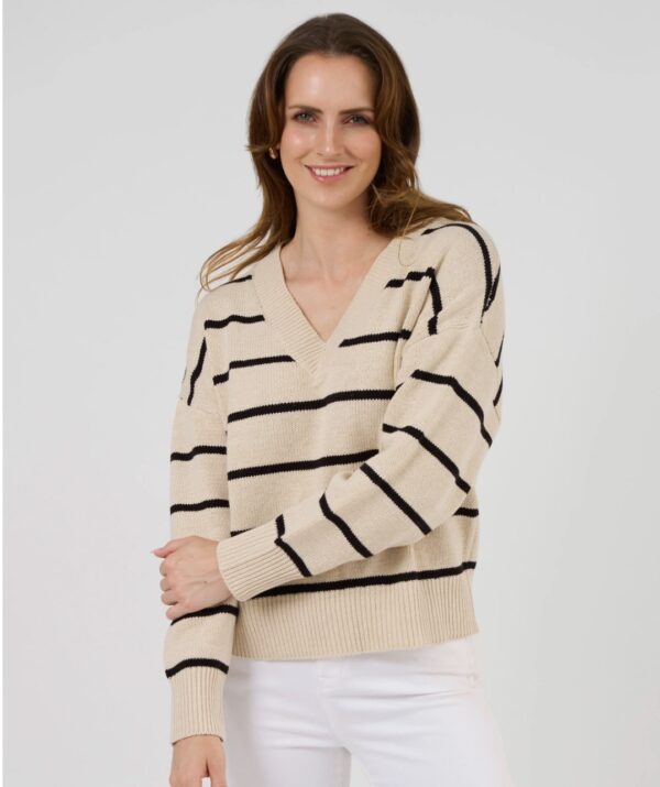 Joey Jumper-Putty Stripe