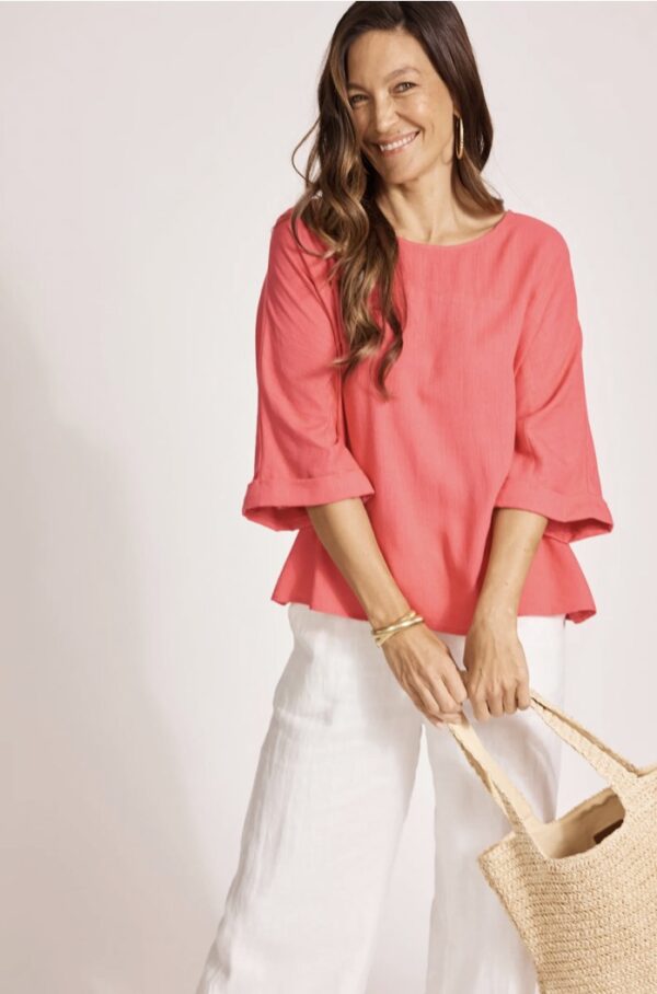 Alesia Relaxed Top-Melon - Image 3