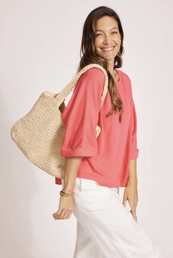 Alesia Relaxed Top-Melon - Image 4
