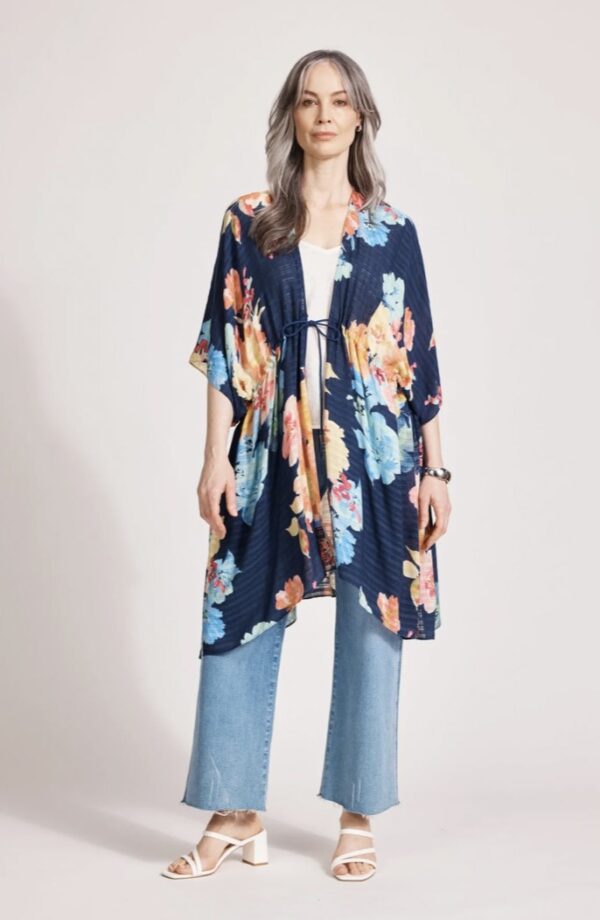 Parisio Tie Cape Indigo Bloom - Image 2