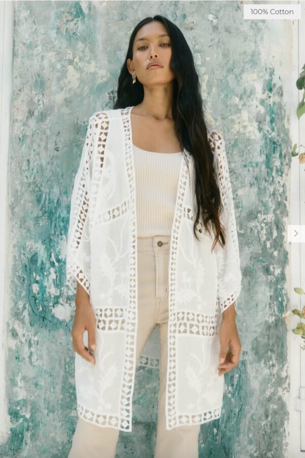 Oline Lace Kimono-Lotus