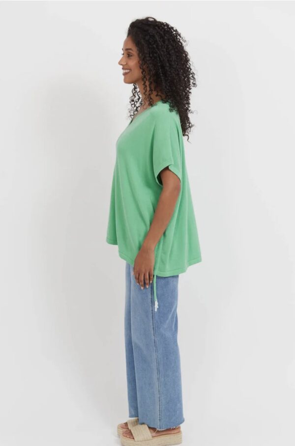 Haiti Tie Knit Top-Green - Image 4